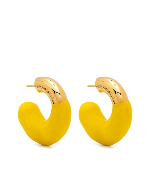 Sunnei Yellow Small Rubberized Earrings