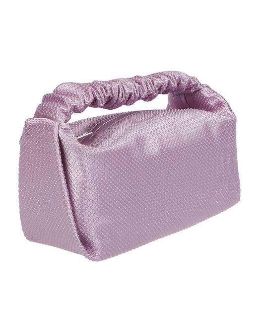 Alexander Wang Purple Crystal Glass Scrunchie Mini Bag