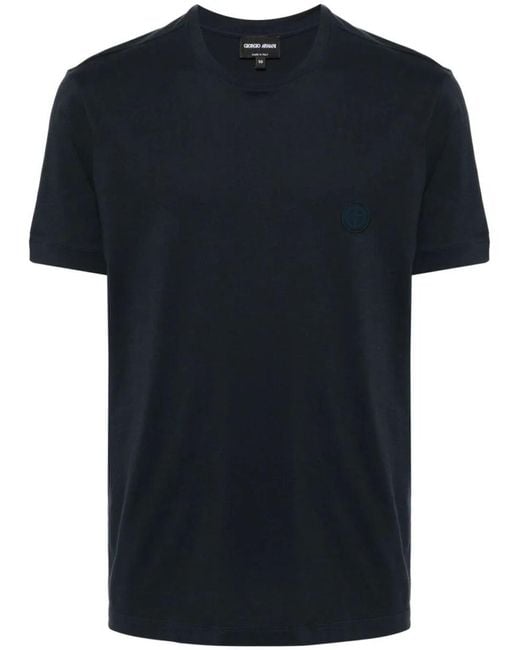 Giorgio Armani Jersey T-Shirt in Black for Men | Lyst