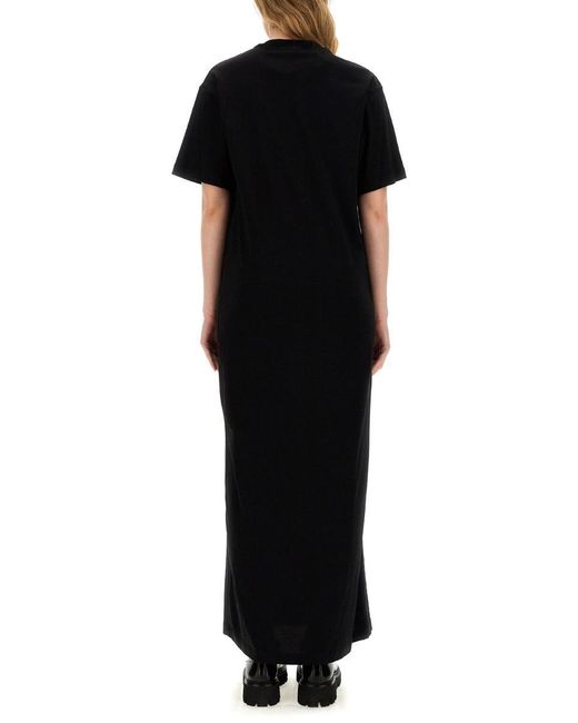 MSGM Black Dress With Print