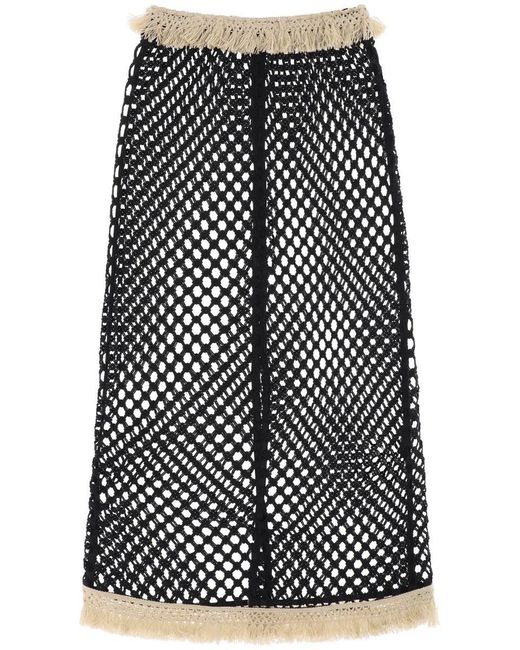 By Malene Birger Black "Maxi Skirt With Pale