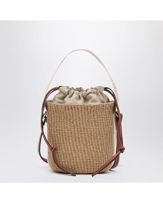 Chloé Natural Chloã Small Woody Raffia Bucket Bag
