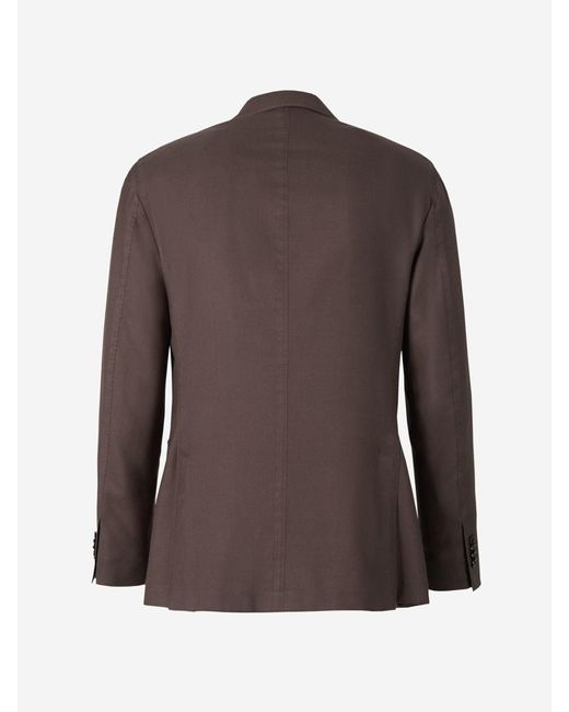 Boglioli Brown Cashmere Flowy Blazer for men