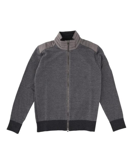 Belstaff Gray "Kelby" Cardigan With Zipper for men
