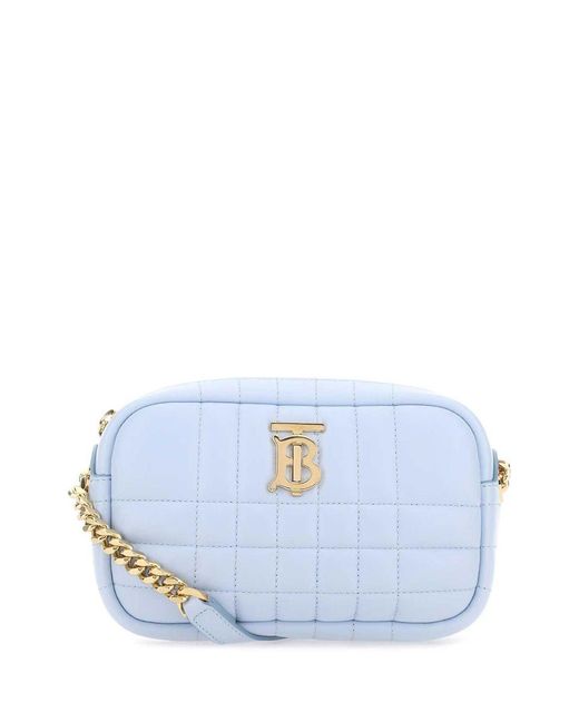 Burberry Blue Quilted Leather Mini 'lola' Camera Bag