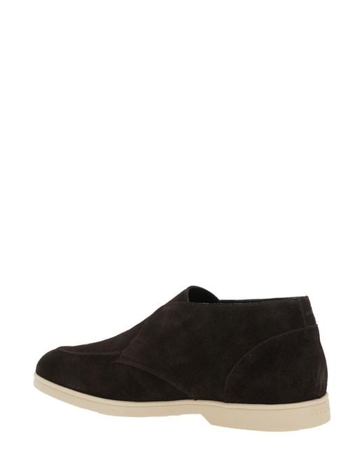 Doucal's White Lace-Up Shoes With Tone-On-Tone Stitching for men