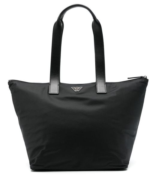 Emporio Armani Black Nylon Tote Bag for men