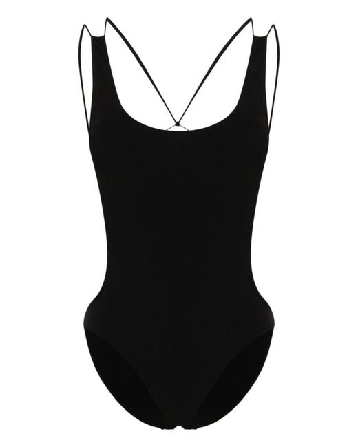 Isabel Marant Black Tenisia Lace-Up Swimsuit