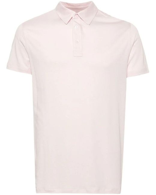 Majestic Filatures Pink Short Sleeve Polo for men