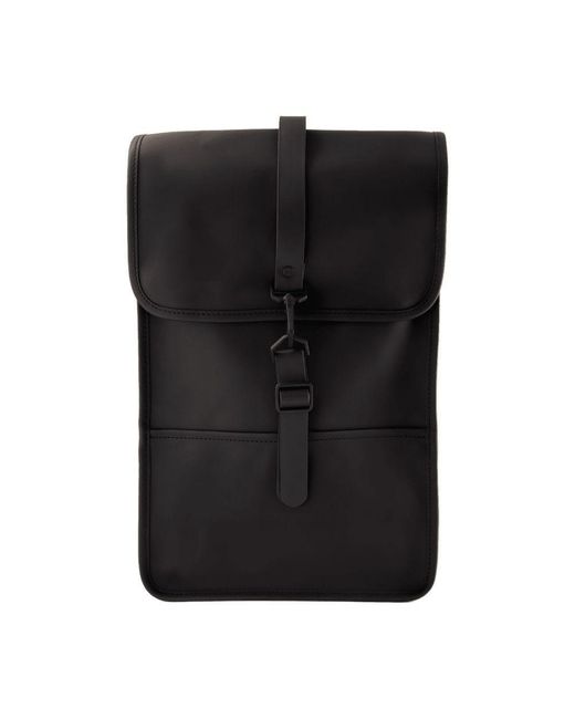 Rains Black Mini Backpack