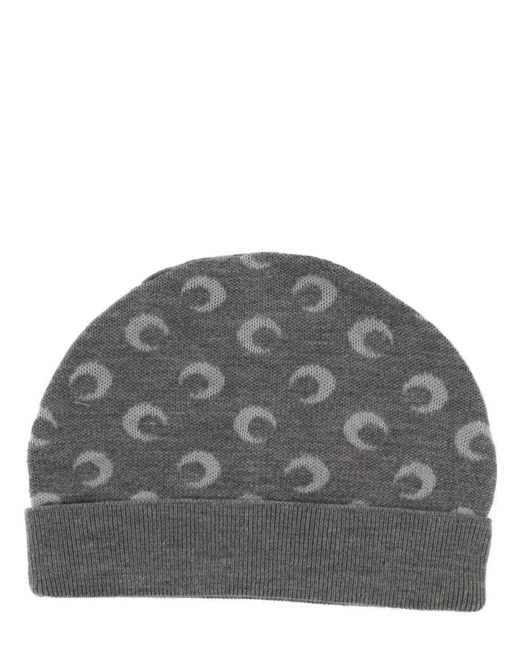 MARINE SERRE Gray Cap With Logo for men