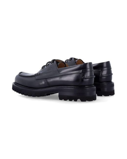 Church's Blue Pickering Black Leather Derby Shoes for men