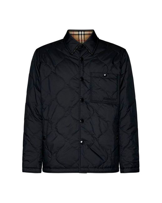 Burberry Black Check Motif Reversbile Jacket for men