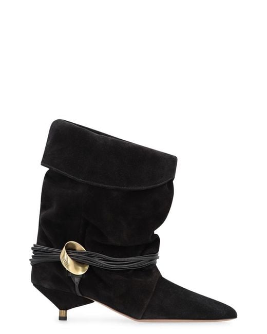 Isabel Marant Black Edrika Suede Ankle Boots