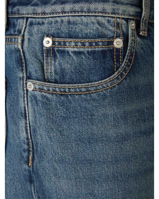 Alexander McQueen Blue Straight Fit Logo Jeans for men