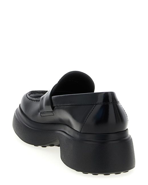 Tod's Black Leather Loafers