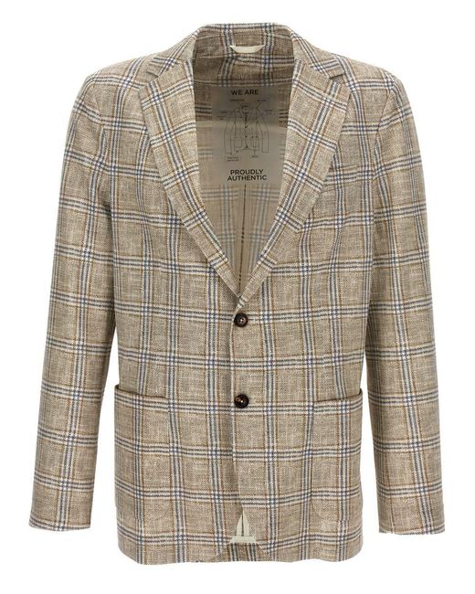 Circolo 1901 Natural Check Blazer Jacket for men