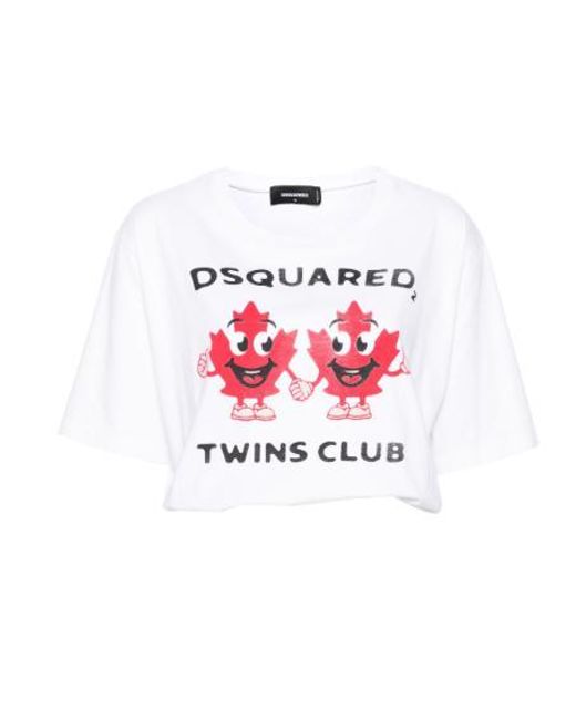 DSquared² White T-Shirts And Polos