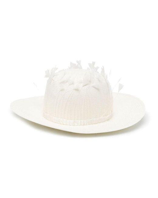 Borsalino White Straw Panama Hat