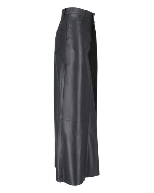 MM6 by Maison Martin Margiela Black Maxi Leather Skirt