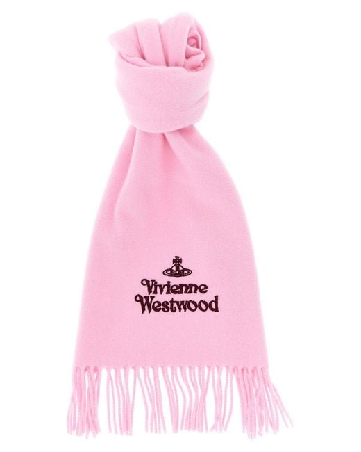 Vivienne Westwood Pink 'embroidered' Scarf