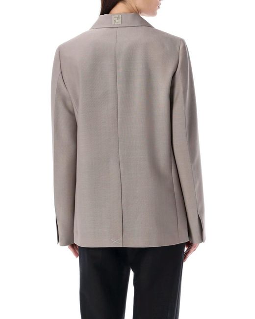 Fendi Gray Tailored Deconstructed Jacket