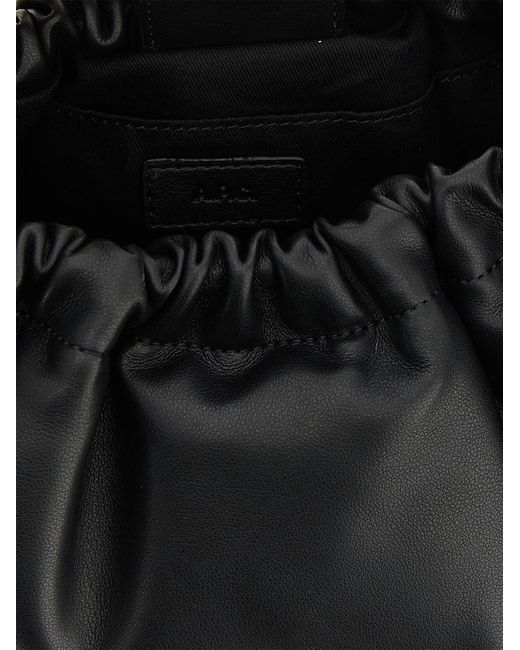 A.P.C. Black 'Ninon Hoop' Shoulder Bag