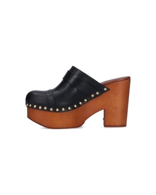 Chloé Brown Jeannette Clog Pumps