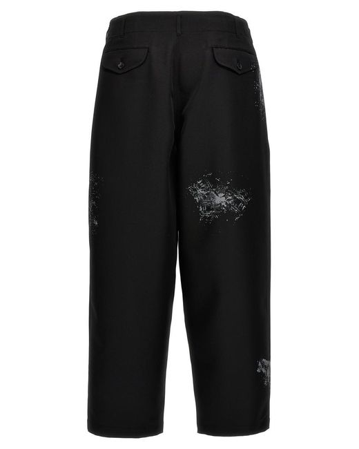 Comme des Garçons Black Printed Trousers for men