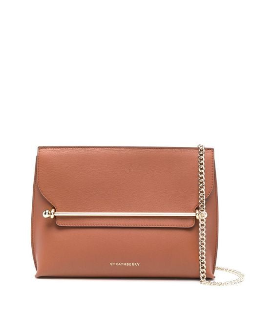 Strathberry Brown Stylist Leather Chestnut Bags