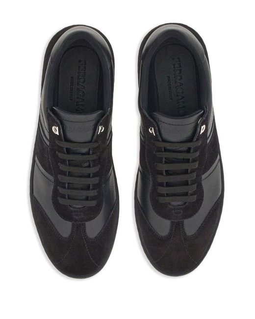 Black ferragamo sneakers hotsell