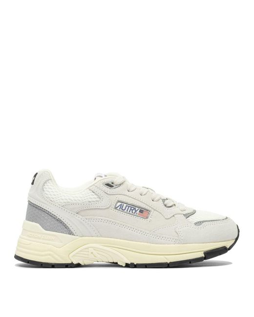 Autry White Hyperway Low Wom Suede/Mesh Wht/Silv