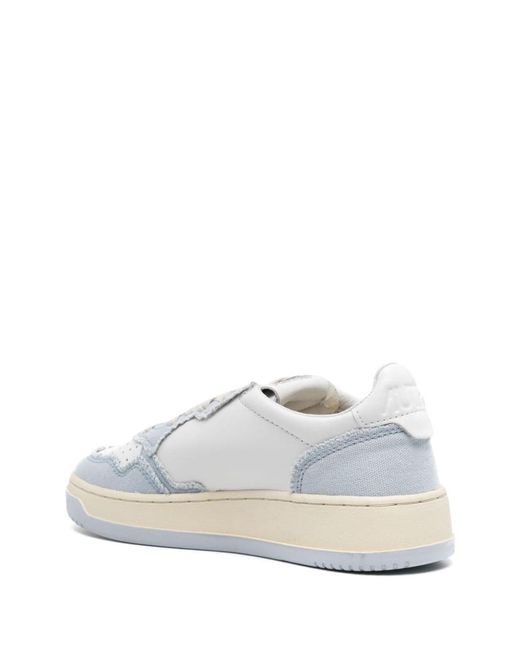 Autry White Medalist Panelled Sneakers