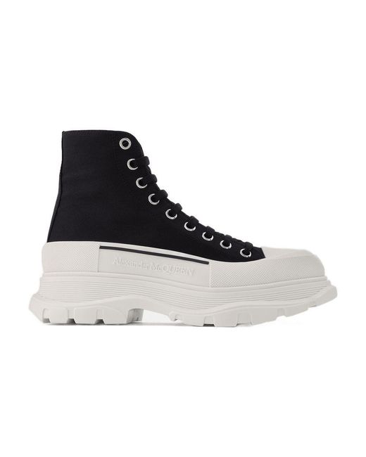 Alexander McQueen Blue Tread Slick Sneakers for men