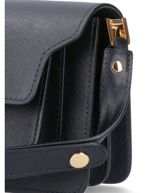 Marni Black 'Trunk' Shoulder Bag With Push-Lock Fastening