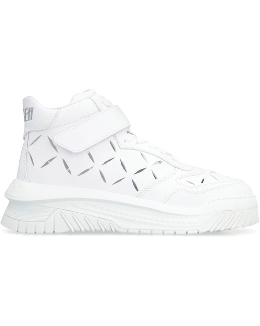 Versace White 'Odissea' Sneakers With Cut-Outs for men