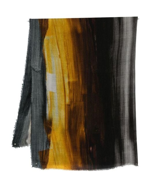 Faliero Sarti Black Rocio Wool And Cashmere Stole