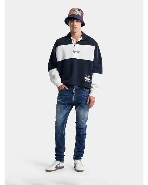 DSquared² Blue Teddy Straight Jeans for men