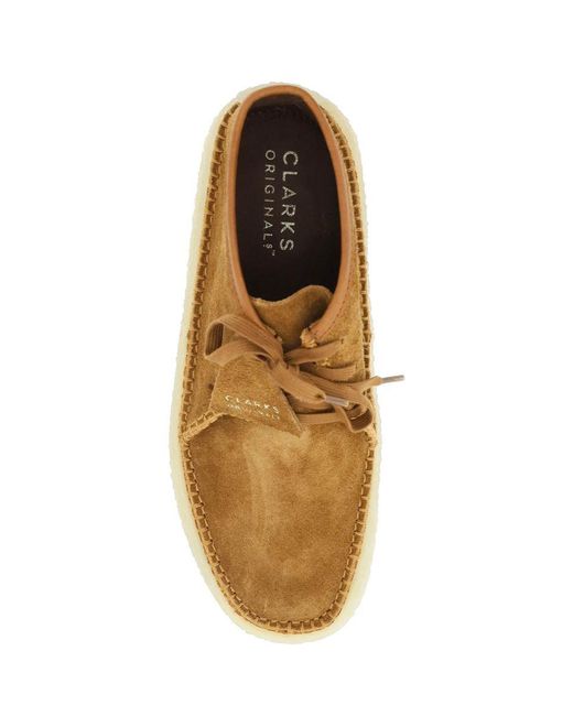 Clarks Brown Originals Suede Leather Caravan Lace-up Shoes for men