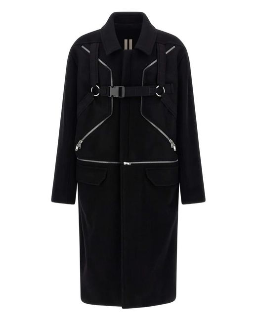 Rick Owens Black 'Blixa Jumbo Mac' Coat for men