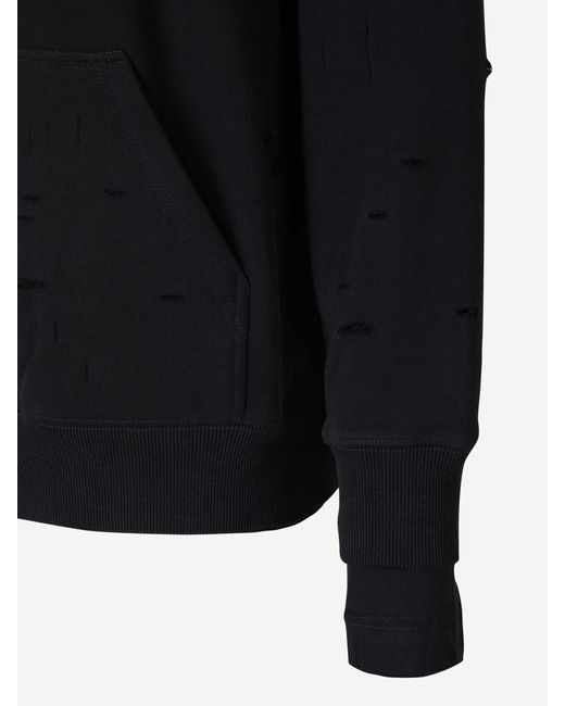 Givenchy Black Ripped Cotton Sweatshirt for men