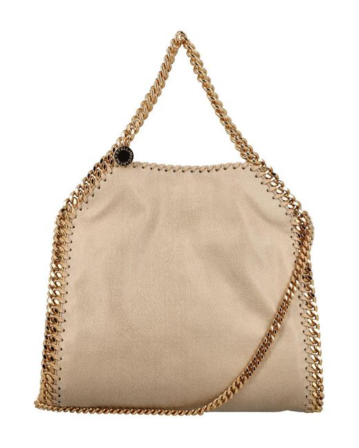 Stella McCartney Natural Falabella Mini Tote Bag With-Chain