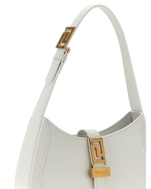 Versace White Greca Goddess Shoulder Bags