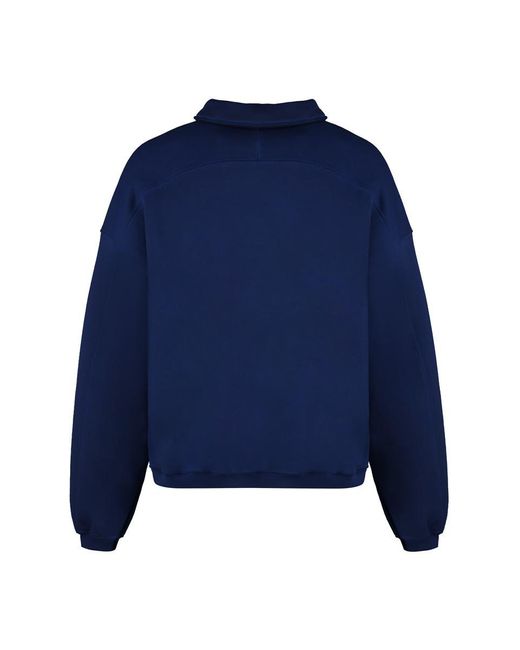 Alexander Wang Blue Cotton Crew-Neck Sweatshirt for men
