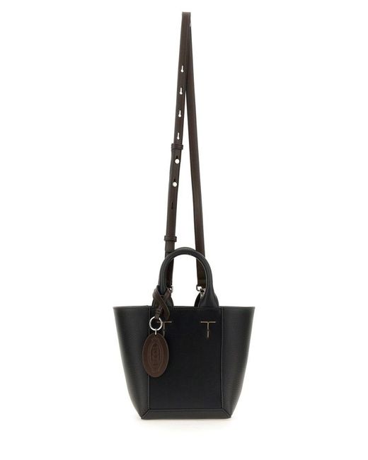 Tod's Black Double Up Shopping Handbag