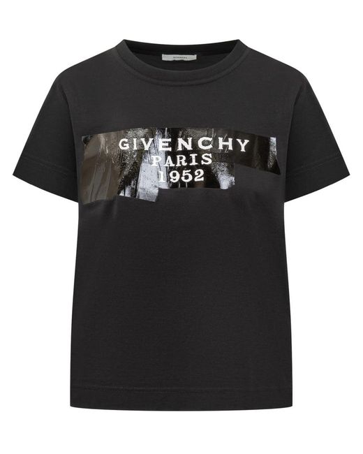 Givenchy T-Shirt With Logo Paris 1952 in Black | Lyst