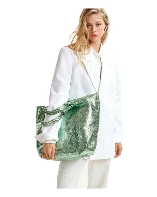 Essentiel Antwerp Hollow White Pinstriped Double-breasted Jacket