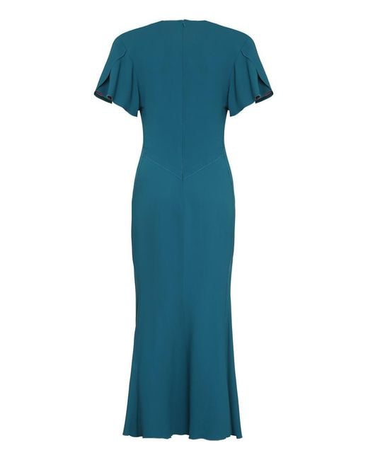 Victoria Beckham Blue Stretch Viscose Dress