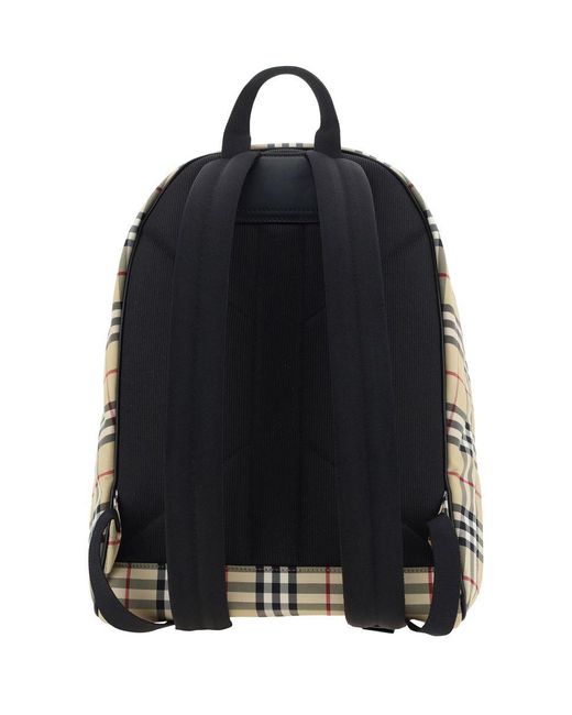 Burberry Metallic Check Motif Nylon Backpack for men