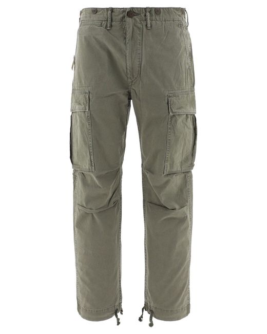 RRL Cargo Pants With Drawstring in Green for Men Lyst